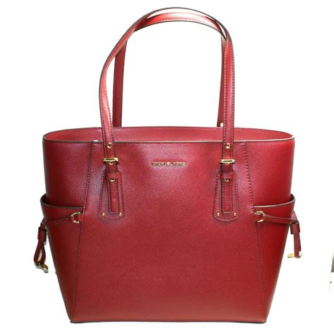 michael kors maroon and black bag